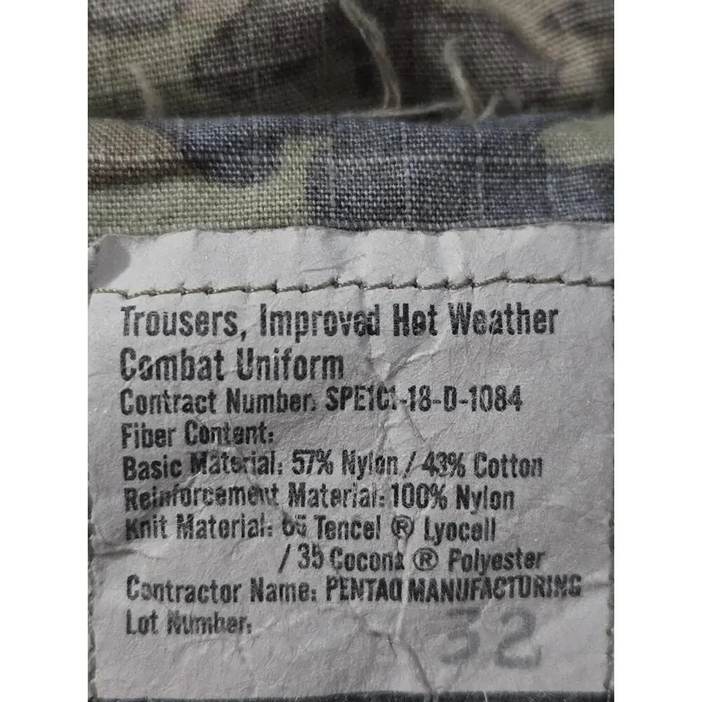 US Army IHWCU OCP Pants X-Large Long 8415-01-670-6195 Multicam Trousers